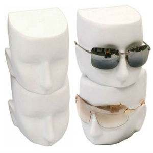 Matte White Female Sunglasses Display Heads 4 PCS